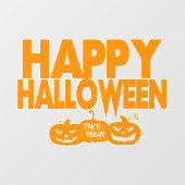 Autocollant Pour Fenêtre Joyeux Halloween Citrouilles modernes (Feuille)