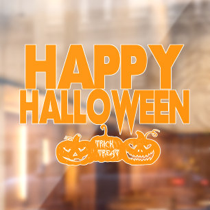 Autocollant Pour Fenêtre Joyeux Halloween Citrouilles Modernes