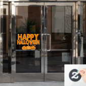 Autocollant Pour Fenêtre Joyeux Halloween Citrouilles modernes (Porte de bureau)