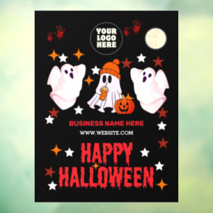 Autocollant Pour Fenêtre Joyeux Halloween Fantôme Mignon Décor Personnalisé
