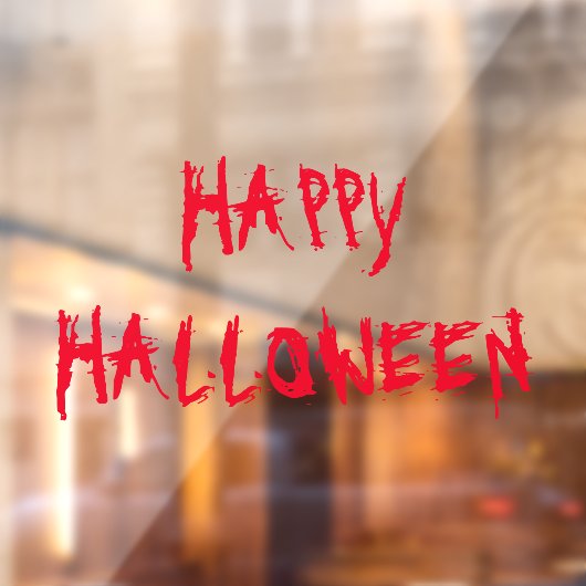 Autocollant Pour Fenêtre Joyeux Halloween rouge sang décorations effrayante (Feuille 2)