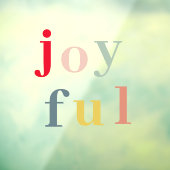 Autocollant Pour Fenêtre Joyeux Joyeux Joyful fenêtre Clair (Feuille 3)