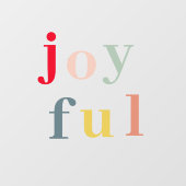 Autocollant Pour Fenêtre Joyeux Joyeux Joyful fenêtre Clair (Feuille)