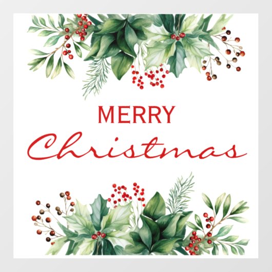Autocollant Pour Fenêtre Joyeux Noël (Feuille)