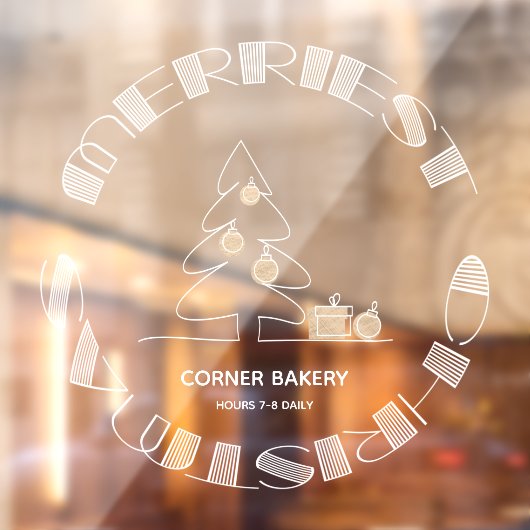 Autocollant Pour Fenêtre Joyeux Noël (Feuille 2)