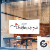 Autocollant Pour Fenêtre Joyeux Noël (Fenêtre de café)