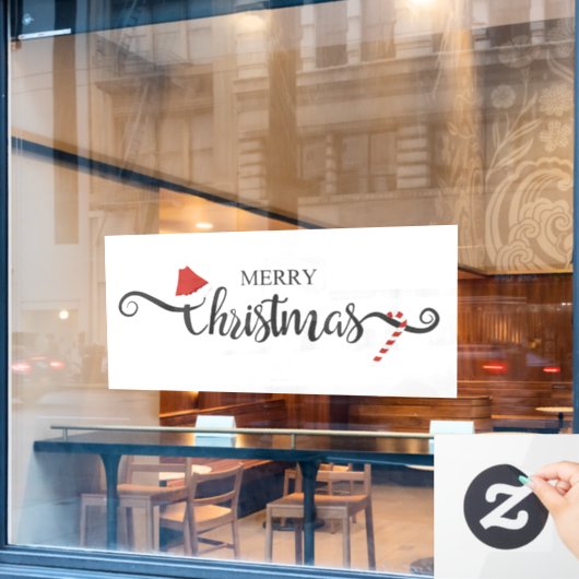 Autocollant Pour Fenêtre Joyeux Noël (Fenêtre de café)