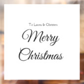 Autocollant Pour Fenêtre Joyeux Noël ajouter le nom texte personnalisé cade (Feuille 2)