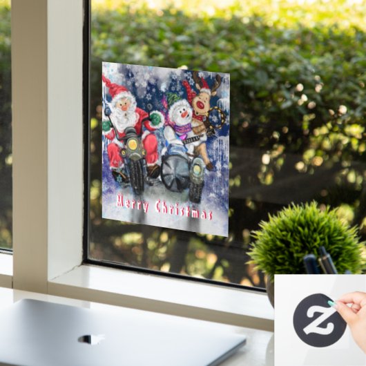 Autocollant Pour Fenêtre Joyeux Noël amis Funny Cling fenêtre (Bureau)