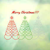 Autocollant Pour Fenêtre Joyeux Noël ! - Amour infini Noël Arbre-Texte (Feuille 3)