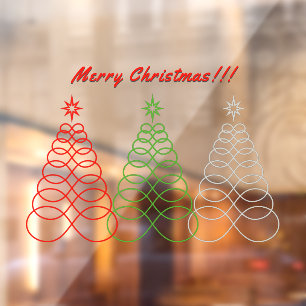 Autocollant Pour Fenêtre Joyeux Noël ! - Amour infini Noël Arbre-Texte