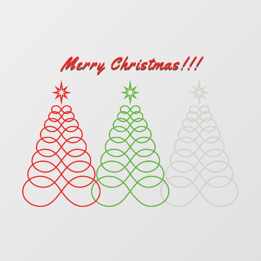 Autocollant Pour Fenêtre Joyeux Noël ! - Amour infini Noël Arbre-Texte (Feuille)