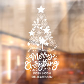 Autocollant Pour Fenêtre Joyeux Noël Arbre Joyeux Tout Personnalisé (Feuille 2)