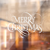 Autocollant Pour Fenêtre Joyeux Noël blanc (Feuille 2)