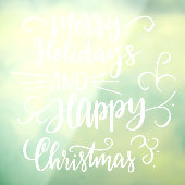 Autocollant Pour Fenêtre Joyeux Noël Bonnes Fêtes Blanc (Feuille 3)