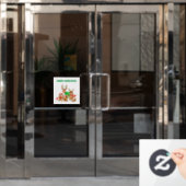 Autocollant Pour Fenêtre Joyeux Noël! Cerfs mignons, renards et Chipmunk (Porte de bureau)