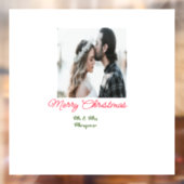 Autocollant Pour Fenêtre Joyeux Noël couple photo ajouter nom heureux vacan (Feuille 2)