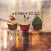 Autocollant Pour Fenêtre Joyeux Noël Cupcake Fenêtre ou Clou murale (Feuille 2)