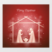 Autocollant Pour Fenêtre Joyeux Noël de naissance de Jésus (Feuille)