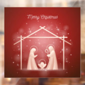 Autocollant Pour Fenêtre Joyeux Noël de naissance de Jésus (Feuille 2)