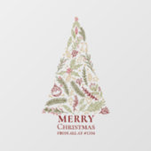 Autocollant Pour Fenêtre Joyeux Noël de tous à House Numéro (Feuille)