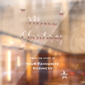 Autocollant Pour Fenêtre Joyeux Noël élégant or rose métallique (Feuille 2)