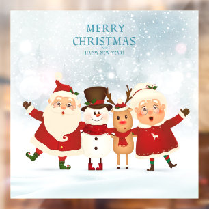 Autocollant Pour Fenêtre Joyeux Noël et Bonne Année