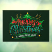 Autocollant Pour Fenêtre Joyeux Noël et Bonne Année (Feuille 3)