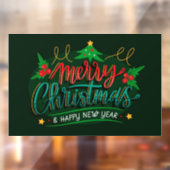 Autocollant Pour Fenêtre Joyeux Noël et Bonne Année (Feuille 2)