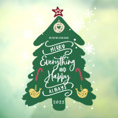 Autocollant Pour Fenêtre Joyeux Noël et Joyeux Nouvel An, hiver (Feuille 3)