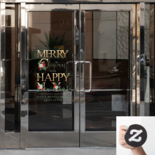 Autocollant Pour Fenêtre Joyeux Noël et Joyeux Nouvel An Personnalisé