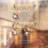 Autocollant Pour Fenêtre Joyeux Noël et Joyeux Nouvel An Personnalisé (Feuille 2)