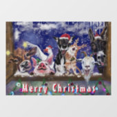 Autocollant Pour Fenêtre Joyeux Noël Fenêtre Classer Animal Party Funny (Feuille)