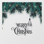 Autocollant Pour Fenêtre Joyeux Noël Fête (Feuille)