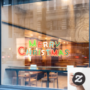 Autocollant Pour Fenêtre Joyeux Noël Fonte de Biscuit en Pain d'Épice Boula