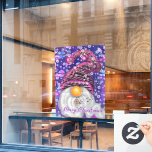 Autocollant Pour Fenêtre Joyeux Noël Gnome Cling fenêtre