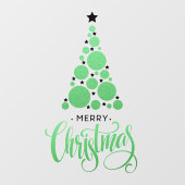 Autocollant Pour Fenêtre Joyeux Noël Green Tree Stations (Feuille)