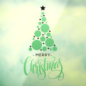 Autocollant Pour Fenêtre Joyeux Noël Green Tree Stations (Feuille 3)