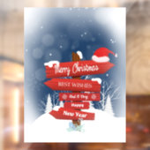 Autocollant Pour Fenêtre Joyeux Noël Meilleurs voeux (Feuille 2)