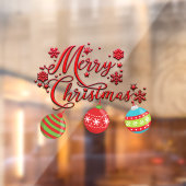 Autocollant Pour Fenêtre Joyeux Noël pendants ornements (Feuille 2)