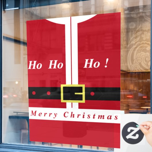 Autocollant Pour Fenêtre Joyeux Noël - Père Noël - Cadeaux Pour Tous (Fenêtre de café)