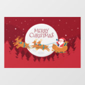 Autocollant Pour Fenêtre Joyeux Noël Père Noël et Sleigh (Feuille)