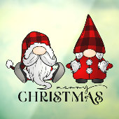 Autocollant Pour Fenêtre Joyeux Noël Père Noël Mme Claus Gnomes Entreprise (Feuille 3)