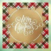 Autocollant Pour Fenêtre Joyeux Noël Plaid (Feuille 3)