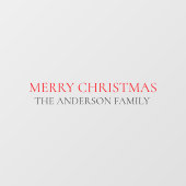 Autocollant Pour Fenêtre Joyeux Noël rouge (Feuille)