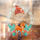 Autocollant Pour Fenêtre Joyeux Noël Snowflake Wreath Raindeer Door (Feuille 2)