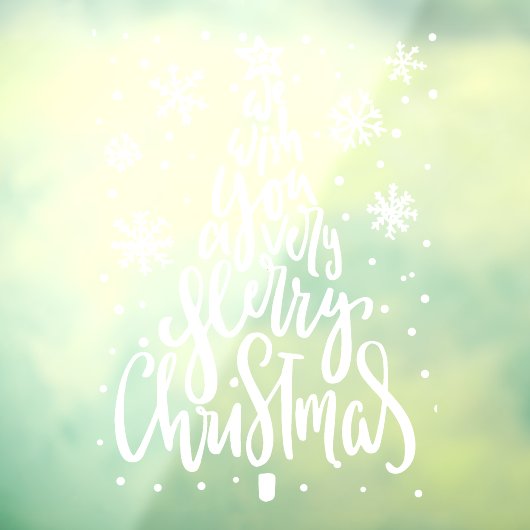 Autocollant Pour Fenêtre Joyeux Noël Snowflakes (Feuille 3)