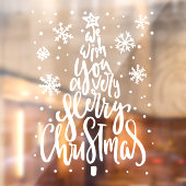 Autocollant Pour Fenêtre Joyeux Noël Snowflakes (Feuille 2)