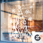 Autocollant Pour Fenêtre Joyeux Noël Snowflakes (Fenêtre de café)