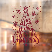 Autocollant Pour Fenêtre Joyeux Noël Snowflakes (Feuille 2)